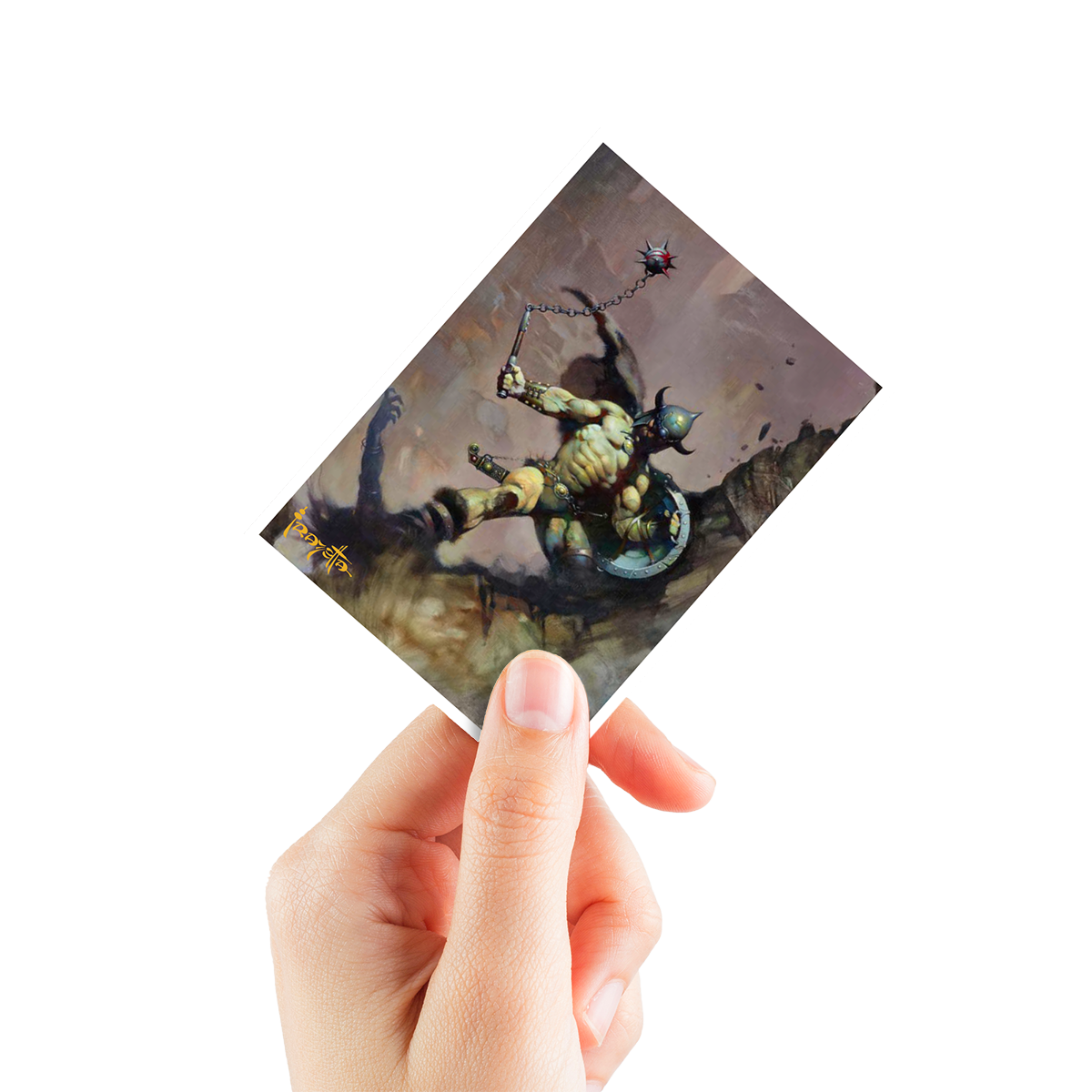 Ultra Pro - "Warrior with Ball and Chain" by Frank Frazetta - APEX DECK PROTECTOR® Sleeves