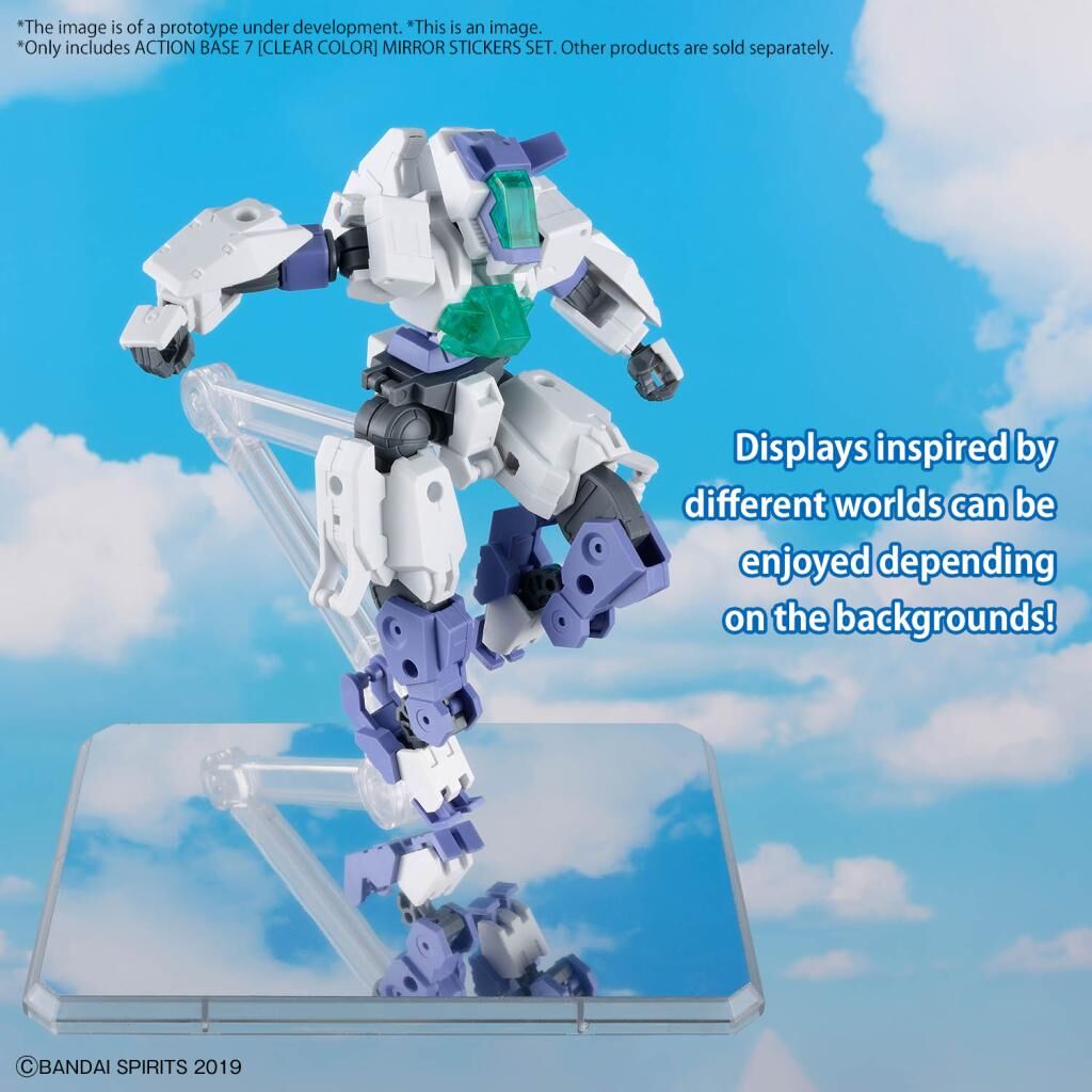 Bandai | Action Base 7 Clear Mirror Stickers Set | Zubehör für Gundam Modellbausätze
