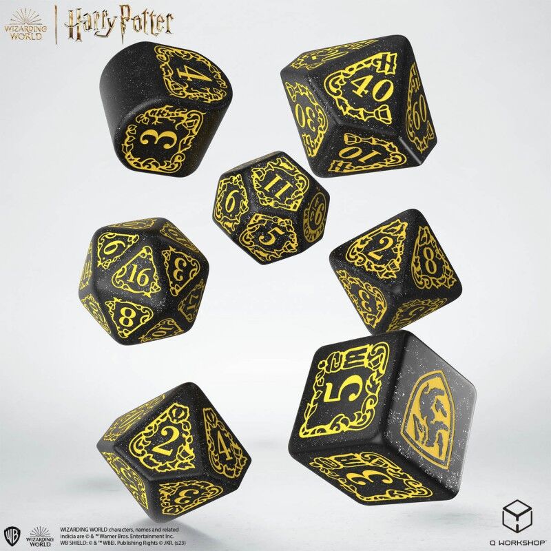 Q Workshop | Hufflepuff | Harry Potter Modern Dice Set