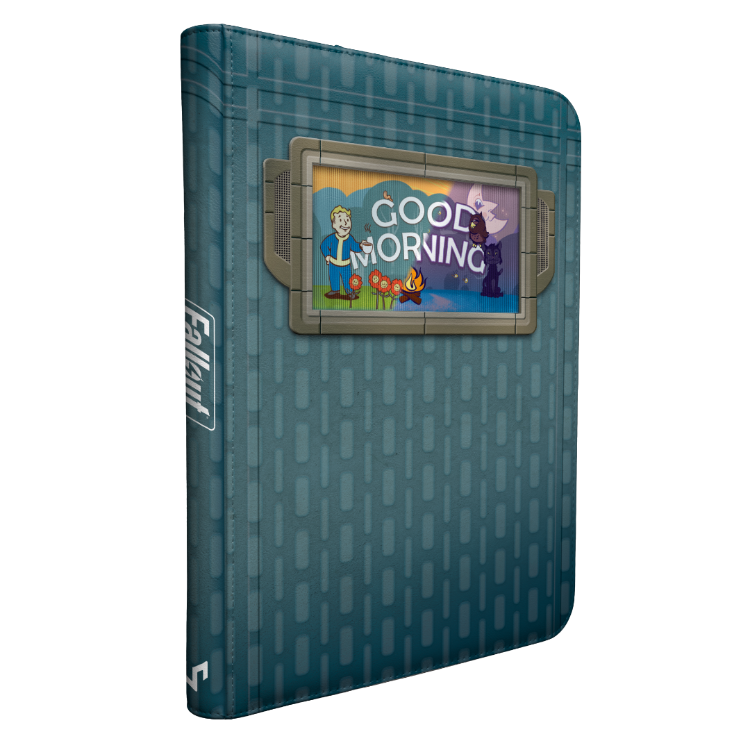 Ultra Pro | Fallout |  Vault Boy - Good Morning/Good Evening Lenticular 9-Pocket Zippered Premium Pro-Binder