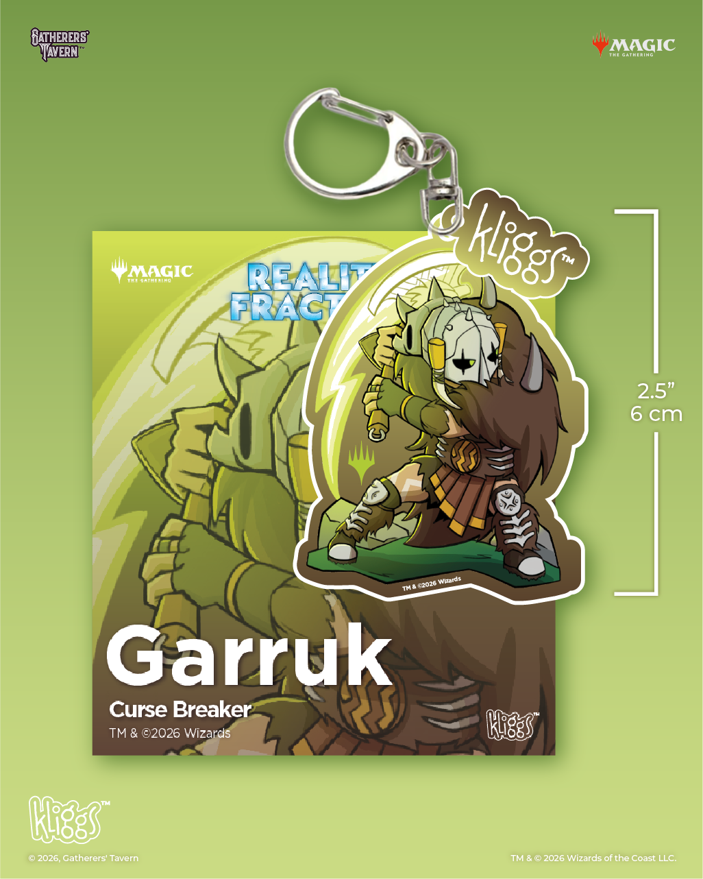 Gatherers' Tavern | Garruk Curse Breaker Kliggs Reality Fracture Keychain | Magic: The Gathering