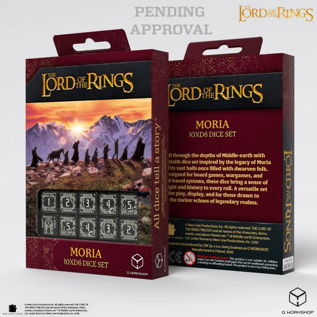 Q Workshop | Moria | The Lord Of The Rings 10 × D6 Dice Set