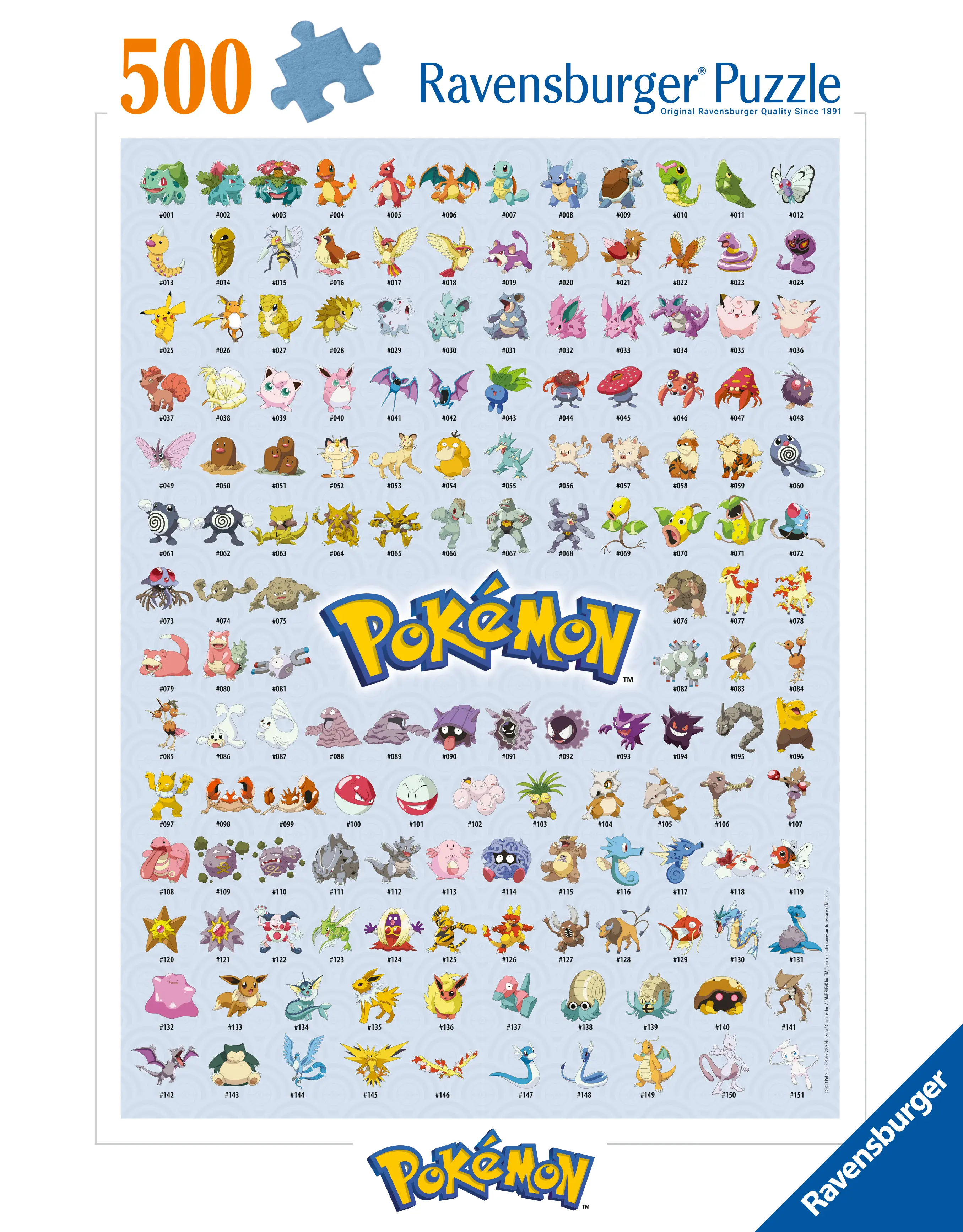 Ravensburger | Die ersten 151 Pokémon | 500 Teile Puzzle