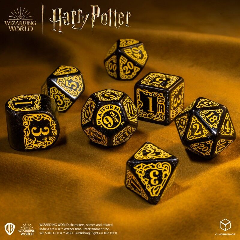 Q Workshop | Hufflepuff | Harry Potter Modern Dice Set