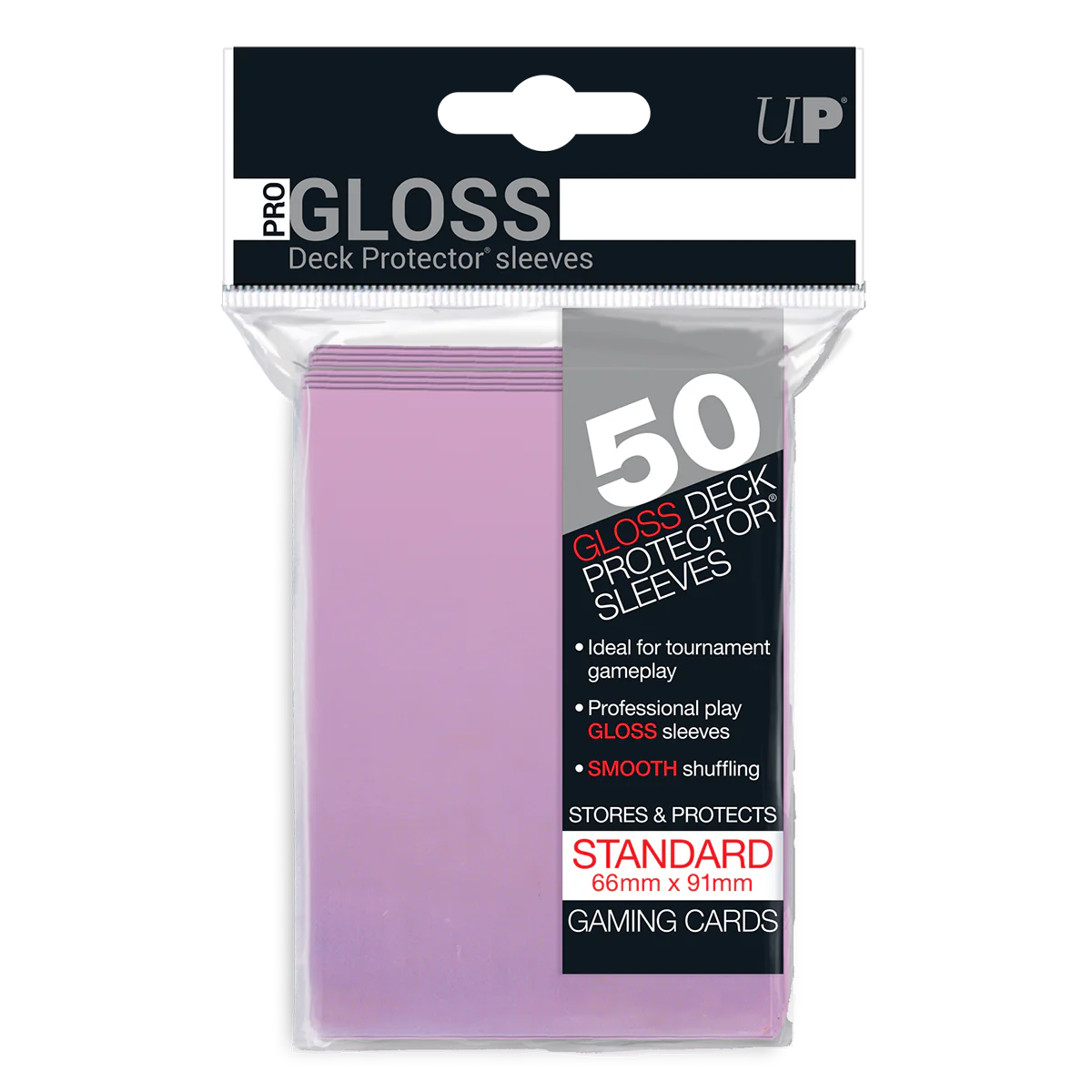 Ultra Pro: PRO-Gloss Standard Deck Protector® Sleeves - 50ct Pink