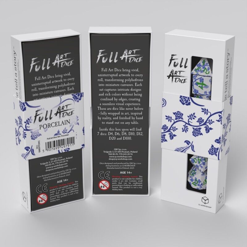 Q Workshop | Porcelain | Full Art Dice Set™