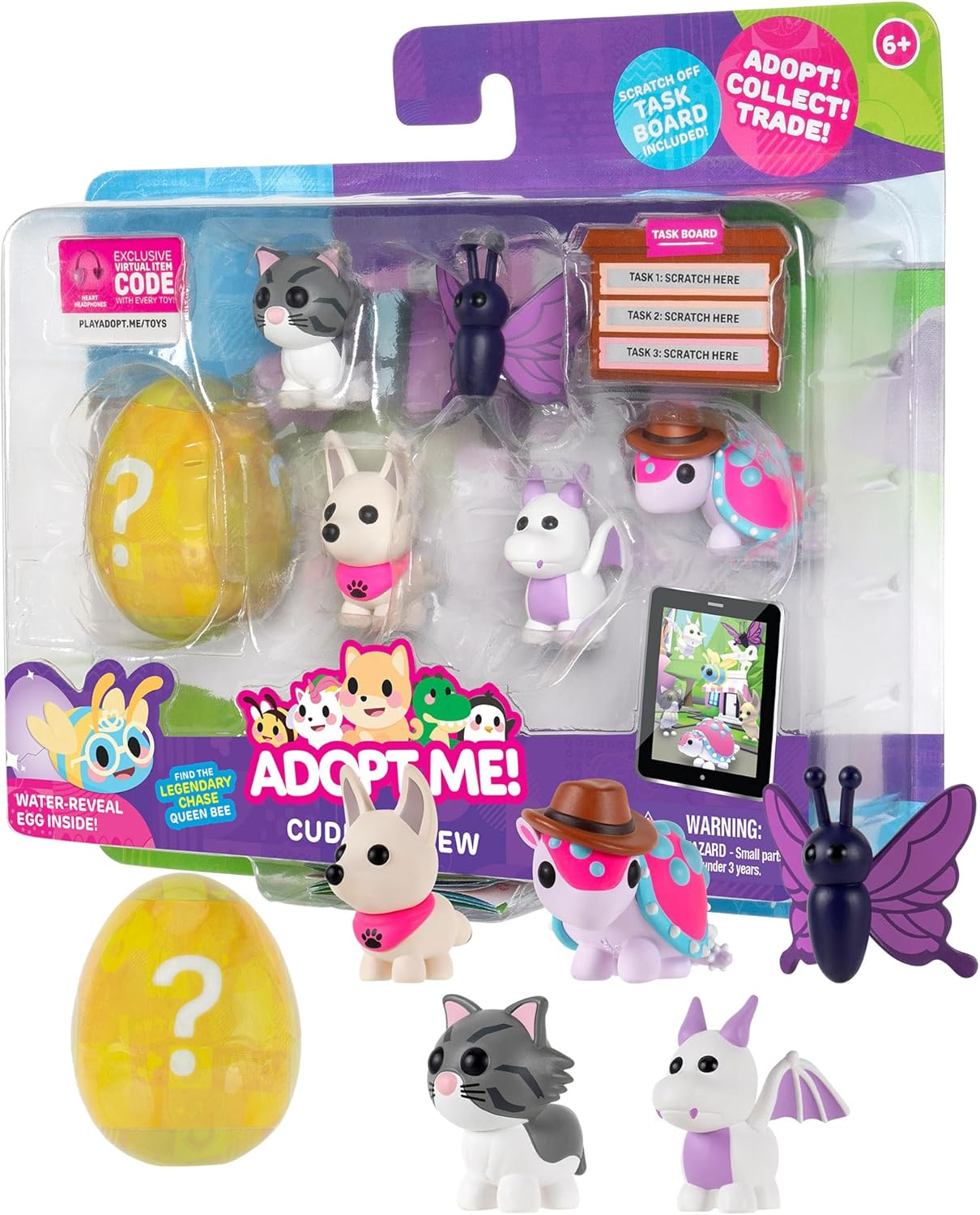 Jazwares | Adopt Me 6 Figure Pack (Pets Multipack) | Cuddle Crew W5