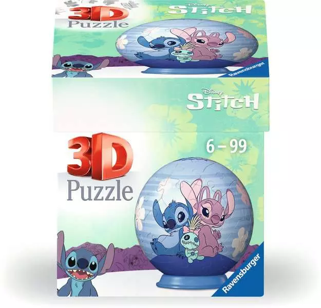 Ravensburger | Disney Stitch & Angel | 3D Puzzle-Ball