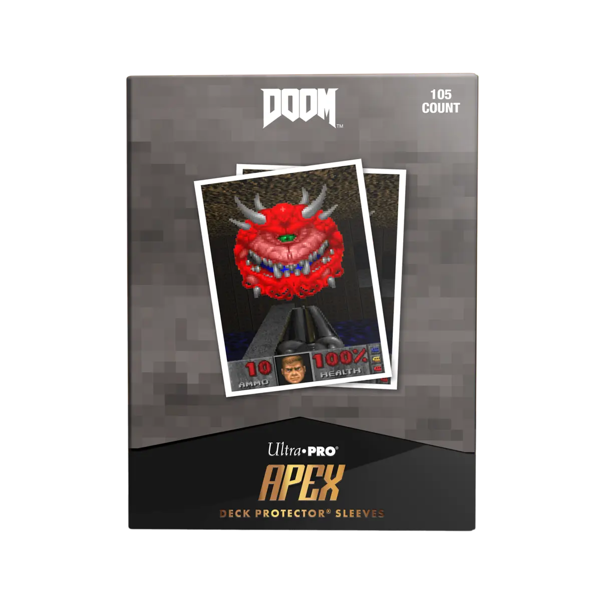 Ultra Pro - 105ct Apex Deck Protector Sleeves Cacodemon for Bethesda - Doom