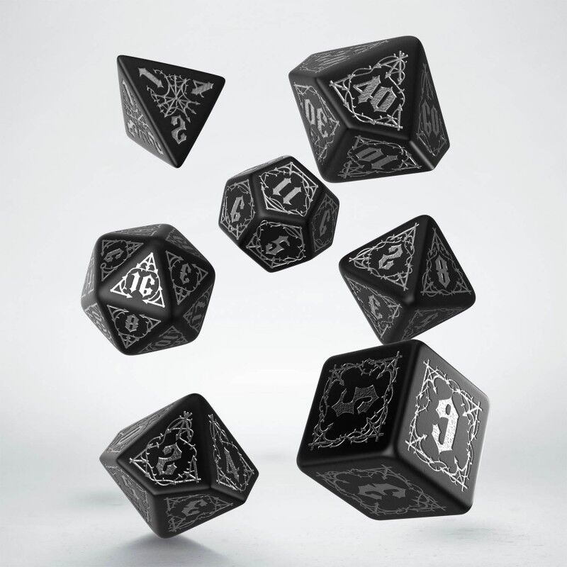 Q Workshop | Black & Silver | Bloodsucker Dice Set