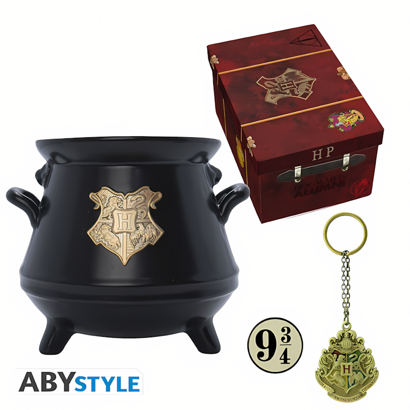 Harry Potter | Hogwarts Suitcase | Gift Set (3D mug (250ml), 3D Keychain & Pin