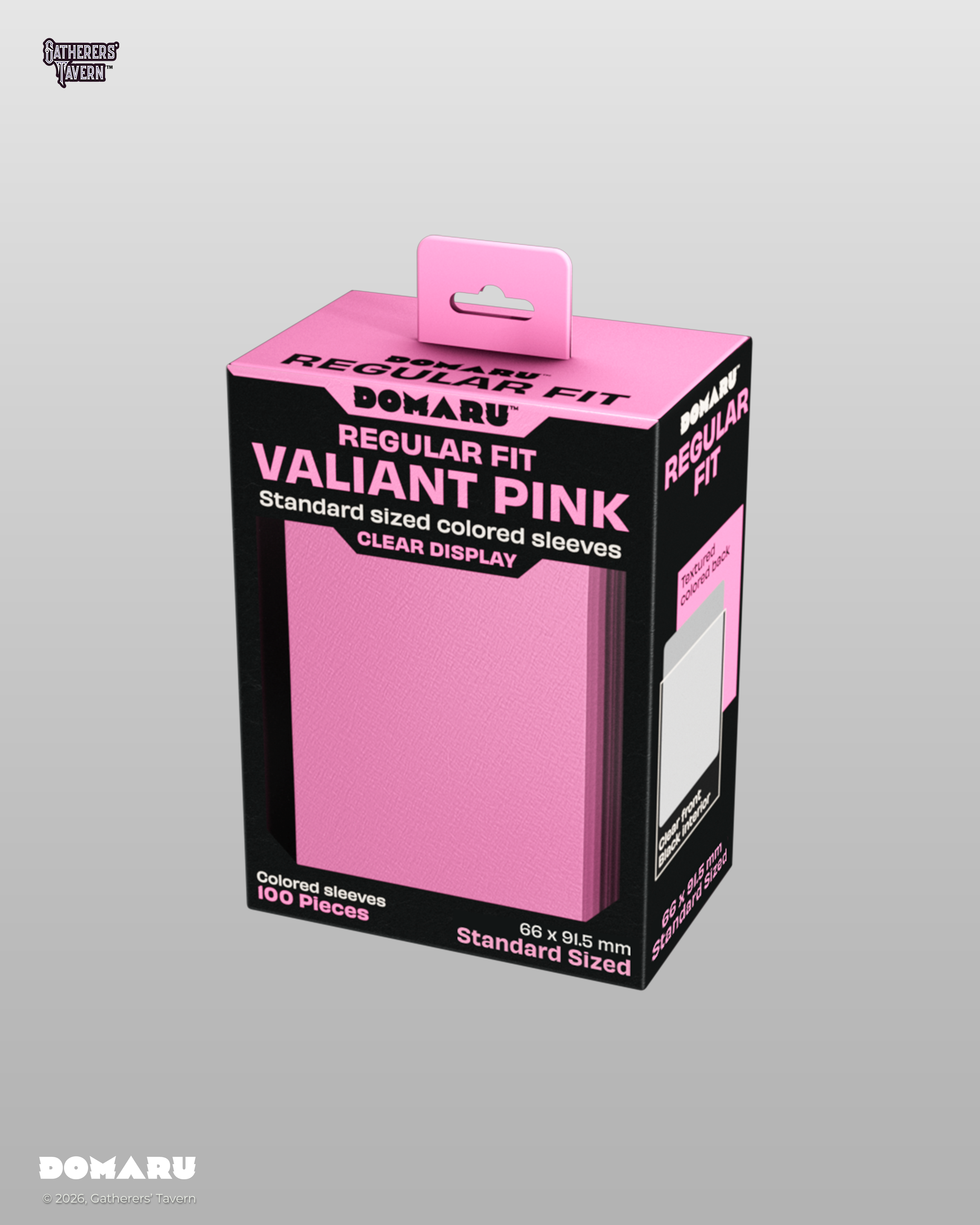 Gatherers' Tavern | Regular Fit Standard Sleeves Valiant Pink| Domaru (100 Sleeves)