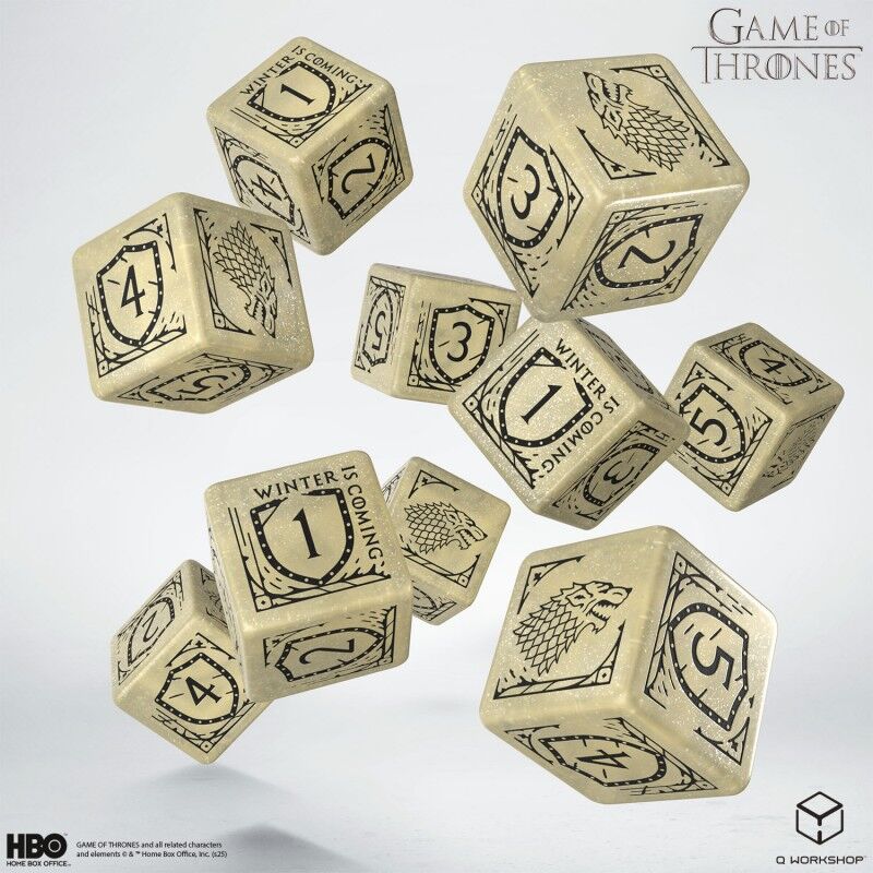 Q Workshop | Stark | Game Of Thrones 10xD6 Dice Set