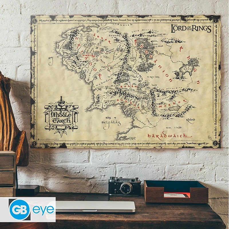 Lord of the Rings | Parchment Poster (66 x 46 cm) Middle Earth | Poster