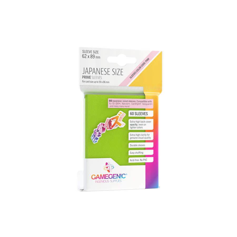 Gamegenic - Japanese Sized Sleeves - Lime (60 Stück)