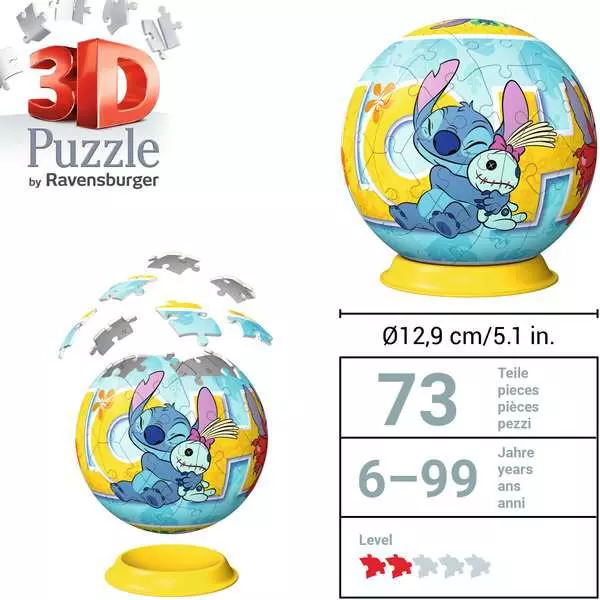 Ravensburger | Disney Stitch | 3D Puzzle-Ball