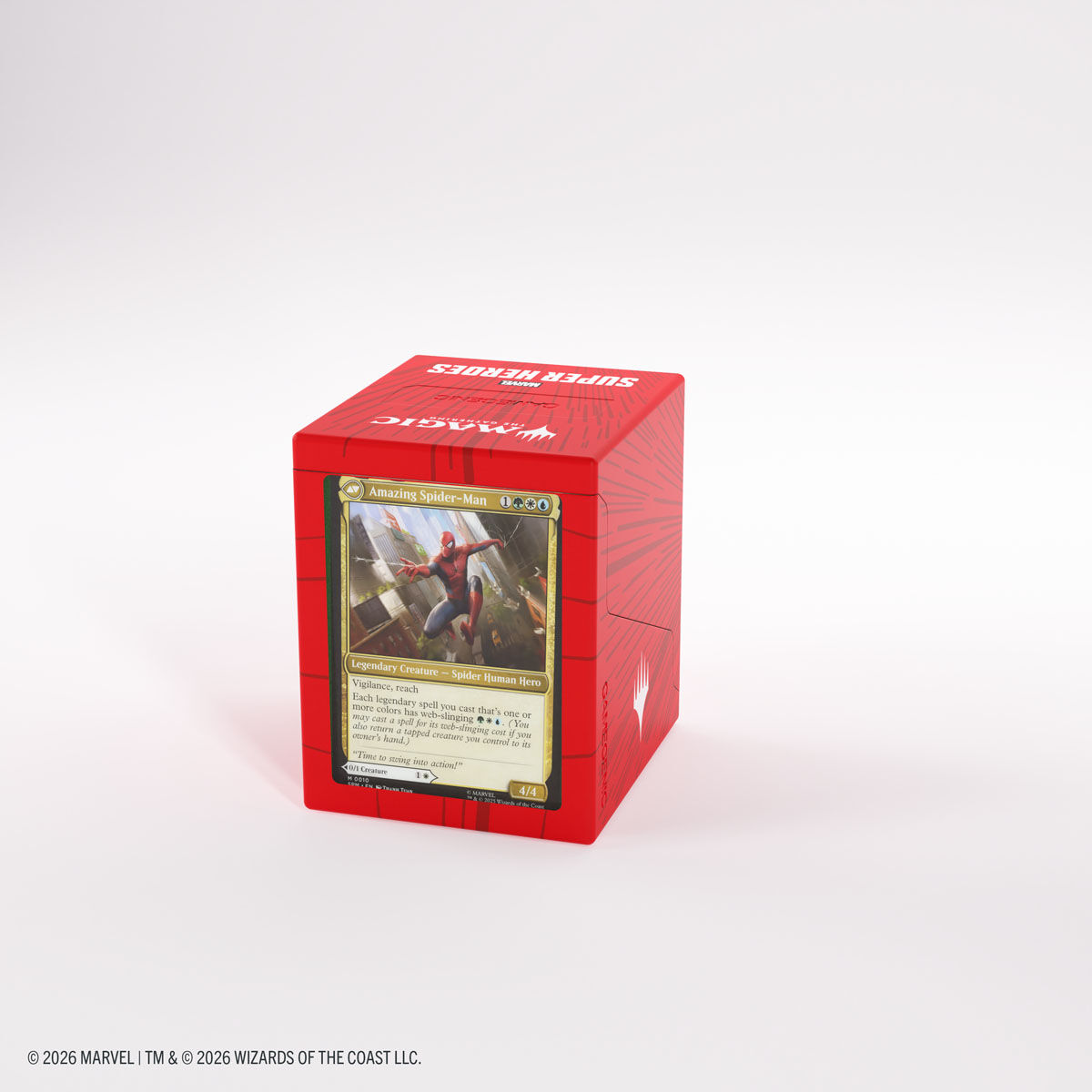 Gamegenic | Marvel Super Heroes - Comic Burst Red | Deckbox Bastion 100+ XL