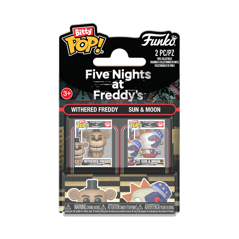 Bitty POP 2 Pack | Freddy and Sun & Moon | Five Nights at Freddy's