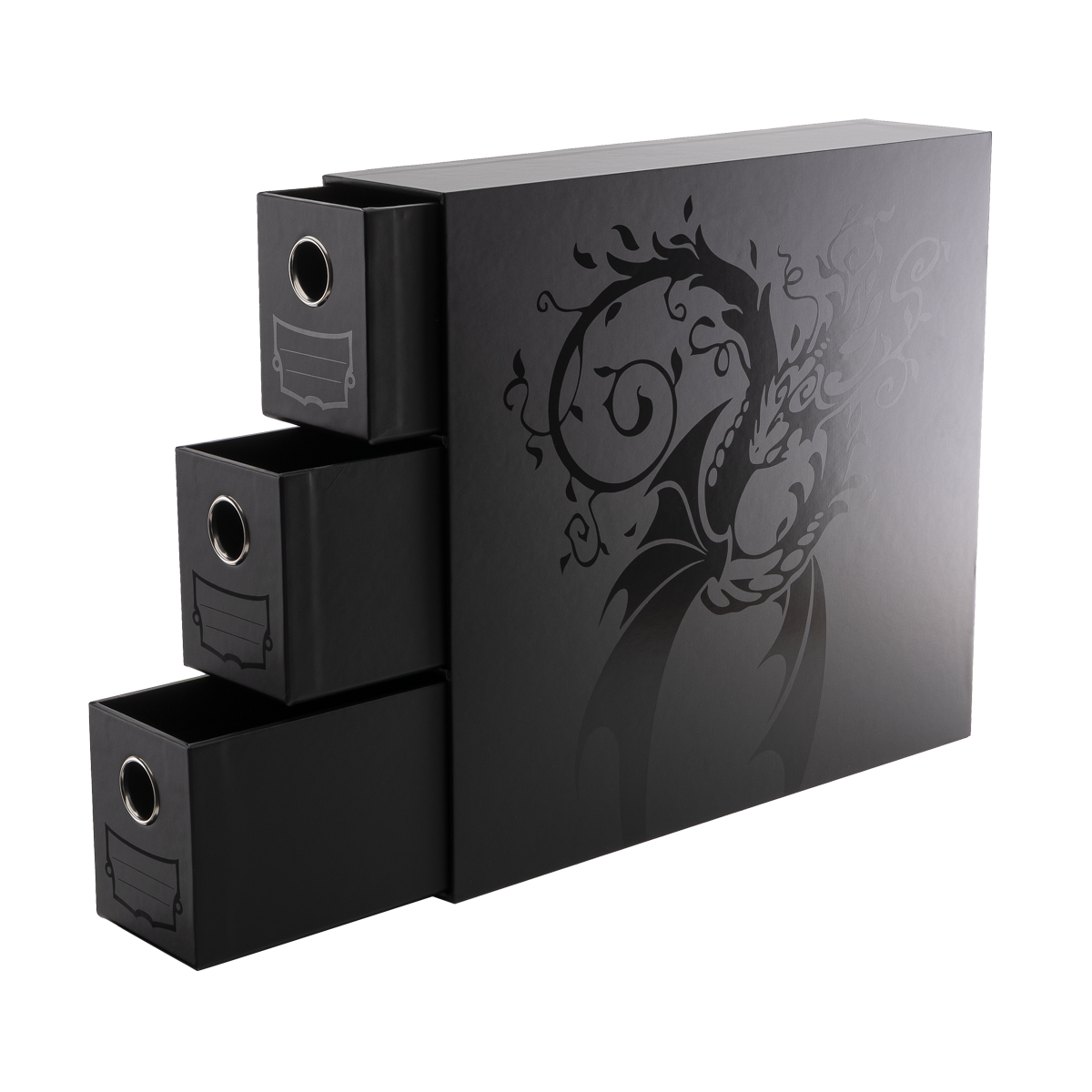 Dragon Shield | Fortress Card Drawer | Vertical 3 Black