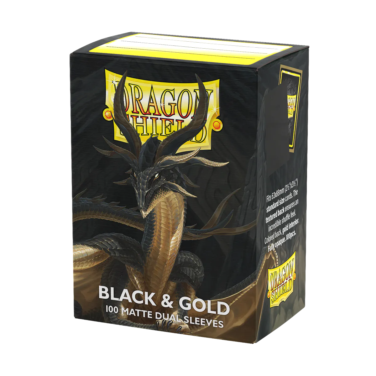 Dragon Shield: Black & Gold - Matte Dual Sleeves - Standard Size (1/8)