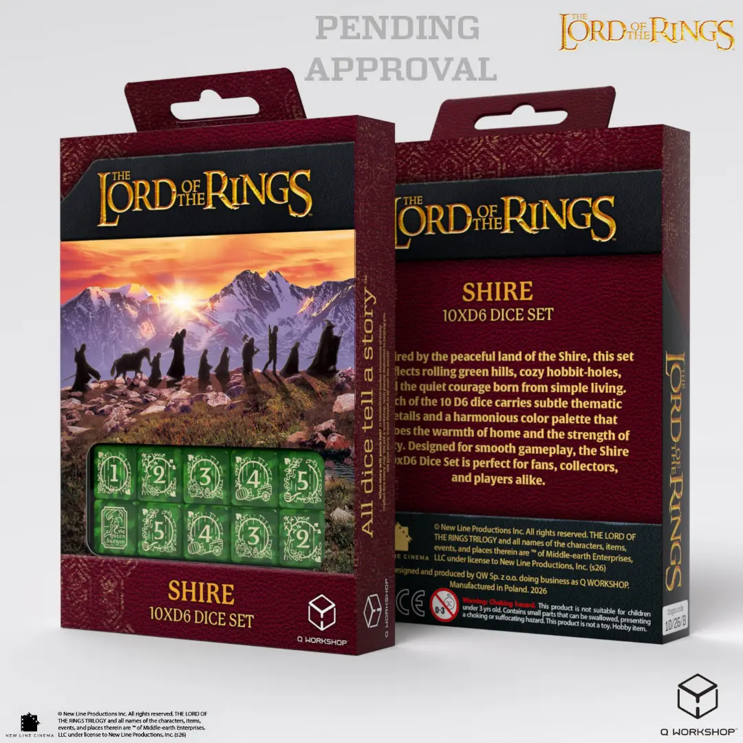 Q Workshop | Shire | The Lord Of The Rings 10 × D6 Dice Set