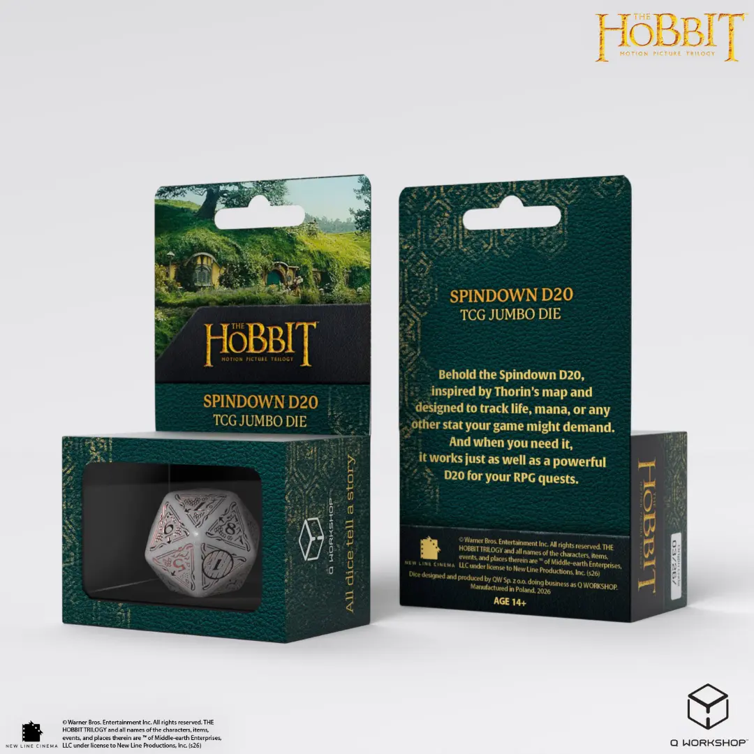 Q Workshop | Radiant TCG Jumbo Die | The Hobbit Spindown D20