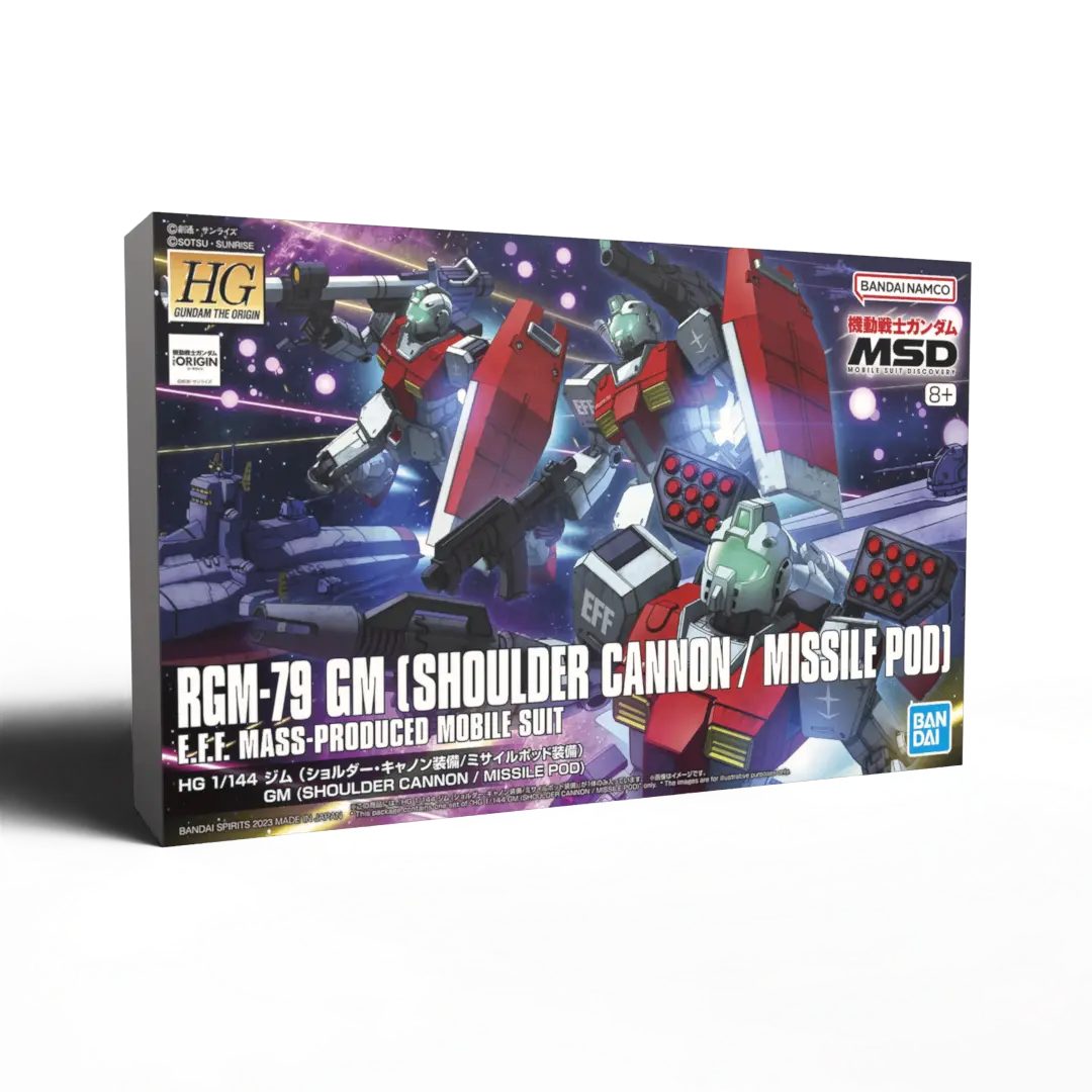 Bandai: HG GM (Shoulder Cannon/ Missile Pod Equipment) – Mobile Suit Discovery (1/144)