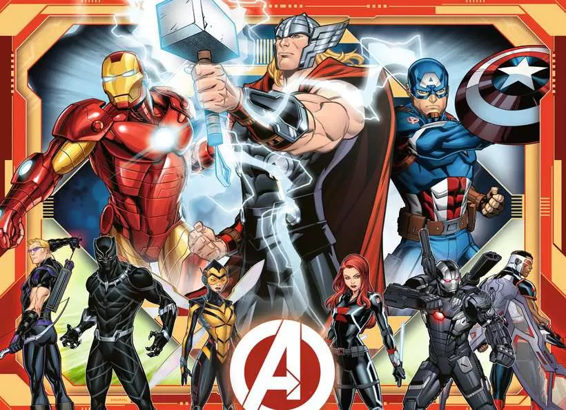 Ravensburger | Die mächtigen Avengers | 4x100 Teile Puzzle