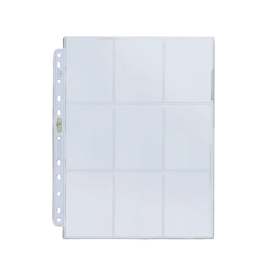 Ultra Pro - Silver Series 9-Pocket 11-Hole Pages für Standardkarten 50ct