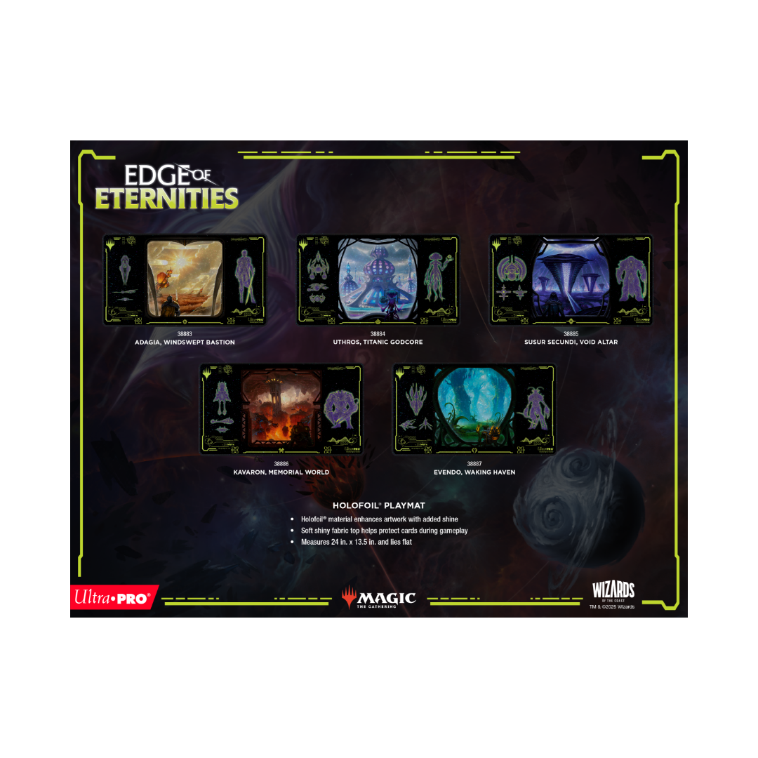 Ultra Pro - Edge of Eternities - Adagia, Windswept Bastion Holofoil - Playmat for Magic: The Gathering
