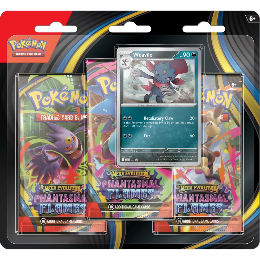 Pokémon TCG: Phantasmal Flames (ME02) - 3-Pack Blister (EN)