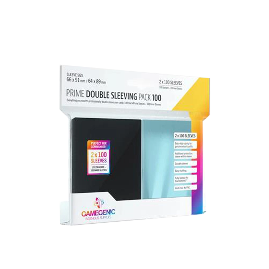 Gamegenic - Prime Sleeves Double Sleeving Pack - Clear/Black (100 Stück)
