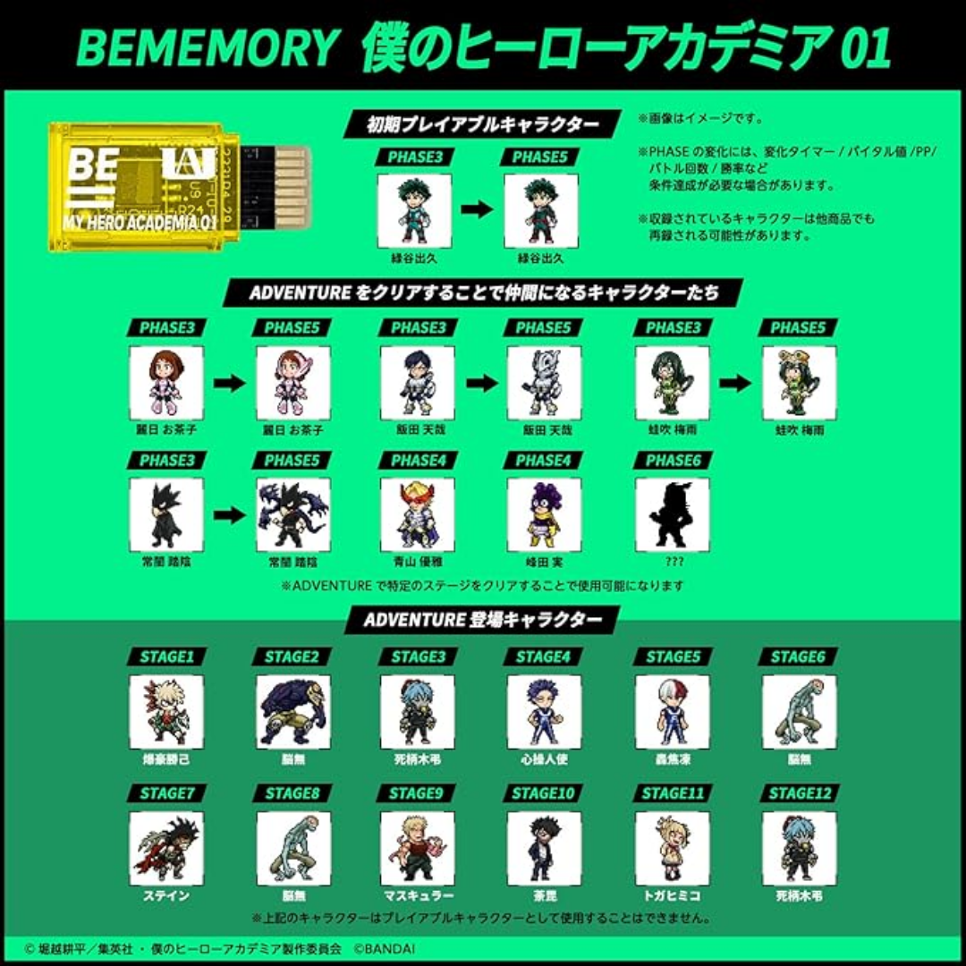 Bandai | Vital Bracelet BE: Bememory Vol. 1 | My Hero Academia