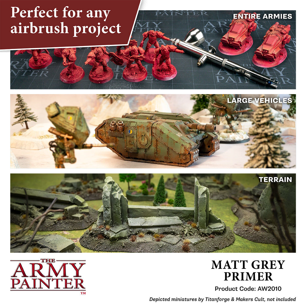 The Army Painter - Matt Grey Primer 100ml - Warpaints Air