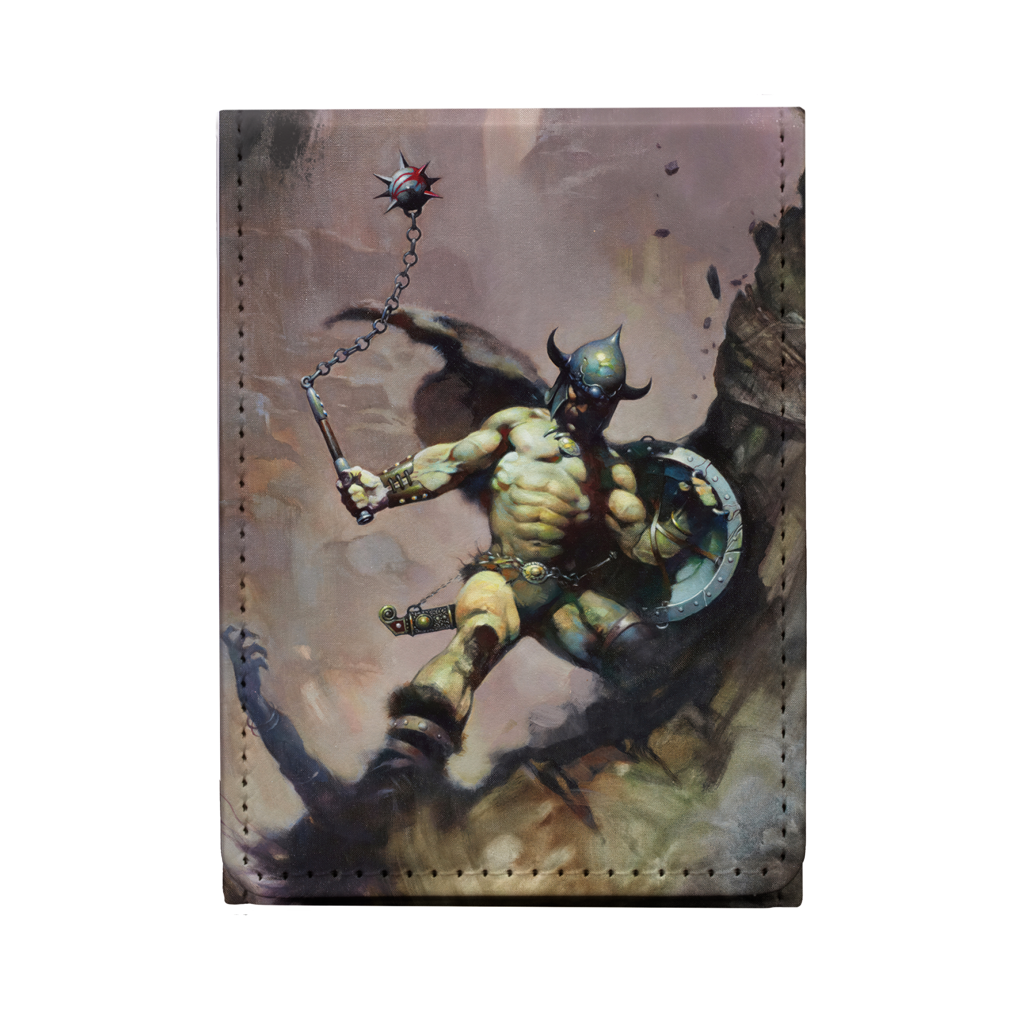 Ultra Pro - "Warrior with Ball and Chain" by Frank Frazetta - ALCOVE® FLIP DECK BOX®