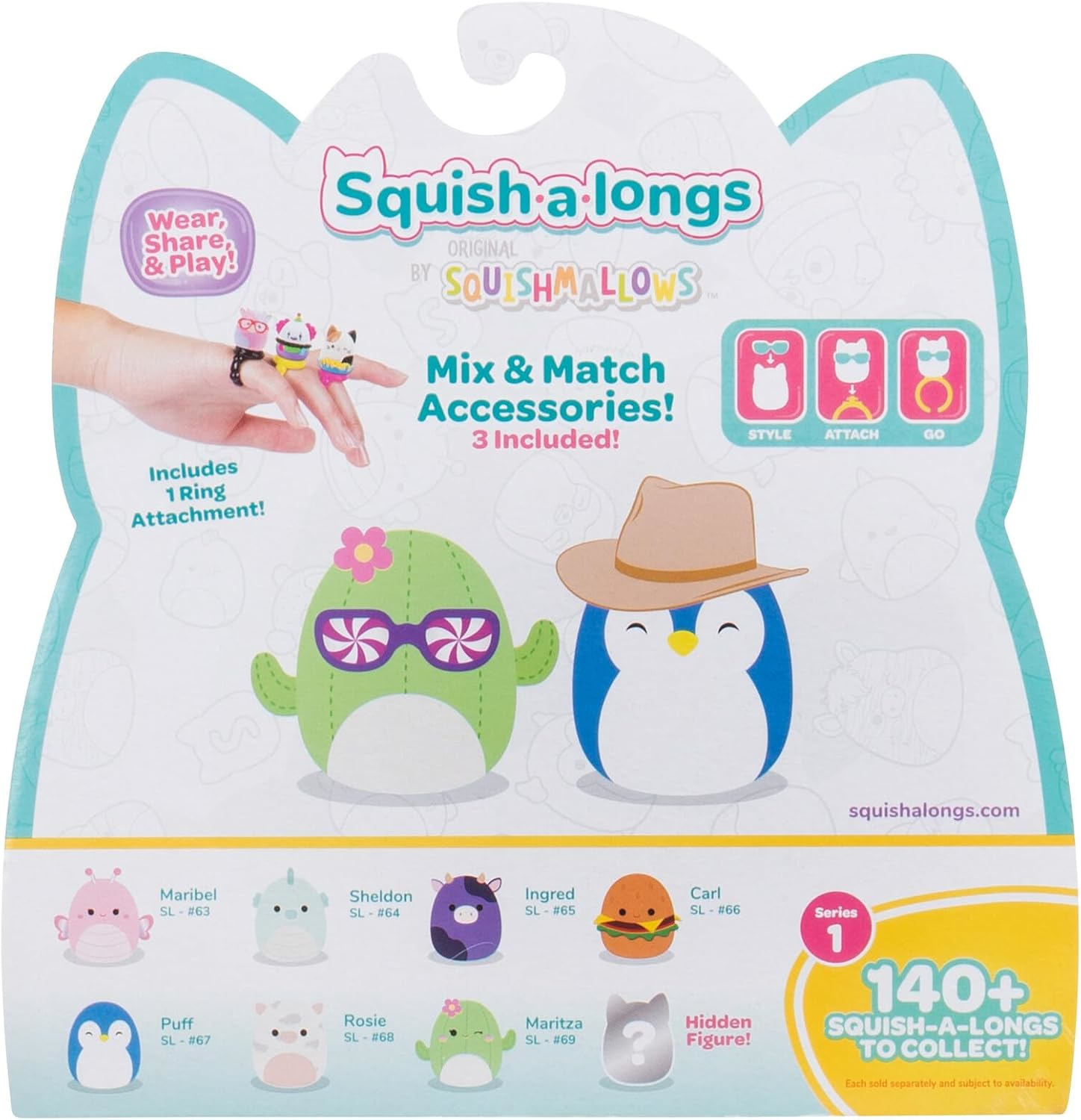 Jazwares | Squish-a-longs Mini-Squish 8-Pack | STYLE 1 W1