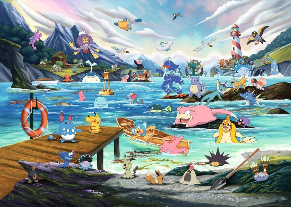 Ravensburger | Pokémon - Aquana und die sanften Gewässer | 1000 Teile Puzzle