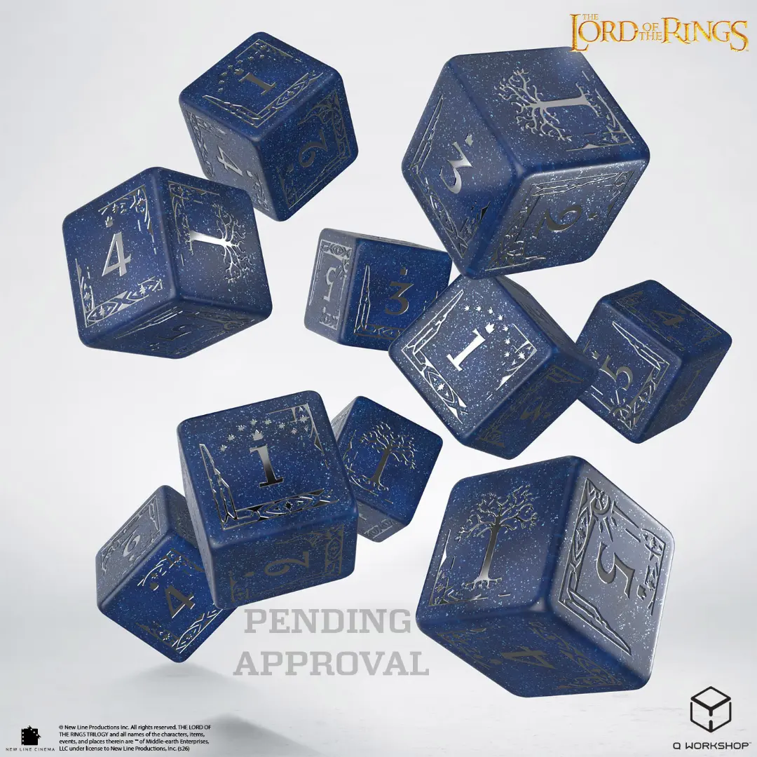 Q Workshop | Gondor 10 × D6 Dice Set | The Lord of the Rings