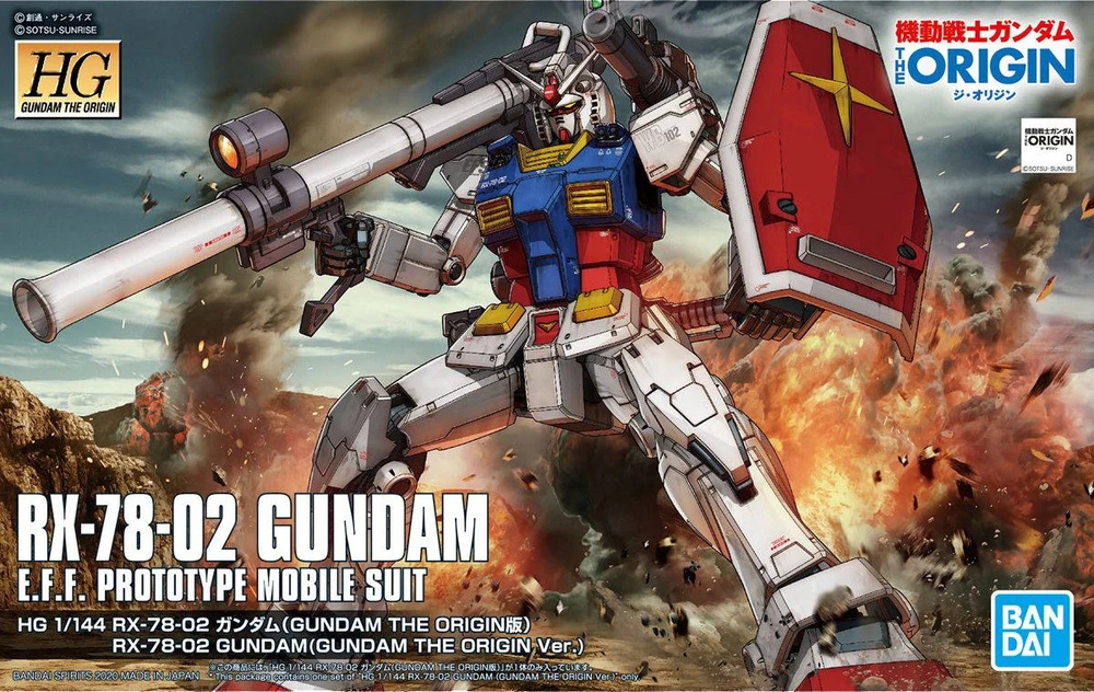 Bandai: HG RX-78-02 Gundam (Gundam The Origin Ver.) – Mobile Suit Gundam: The Origin (1/144)