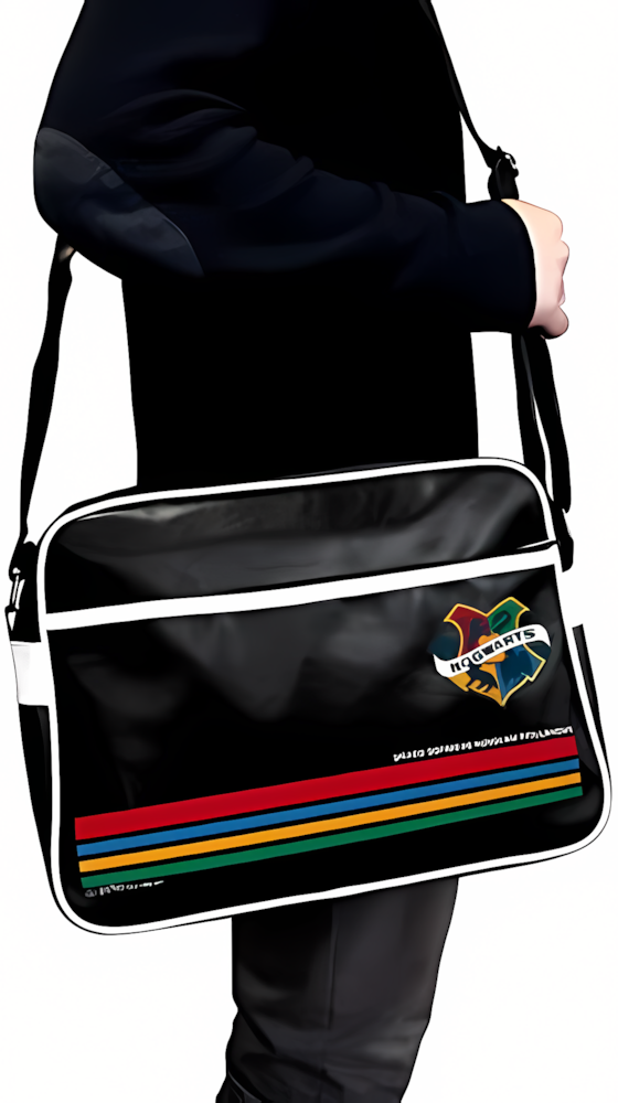 Abysse: Harry Potter - Messenger Bag Vinyl (Black) - Hogwarts
