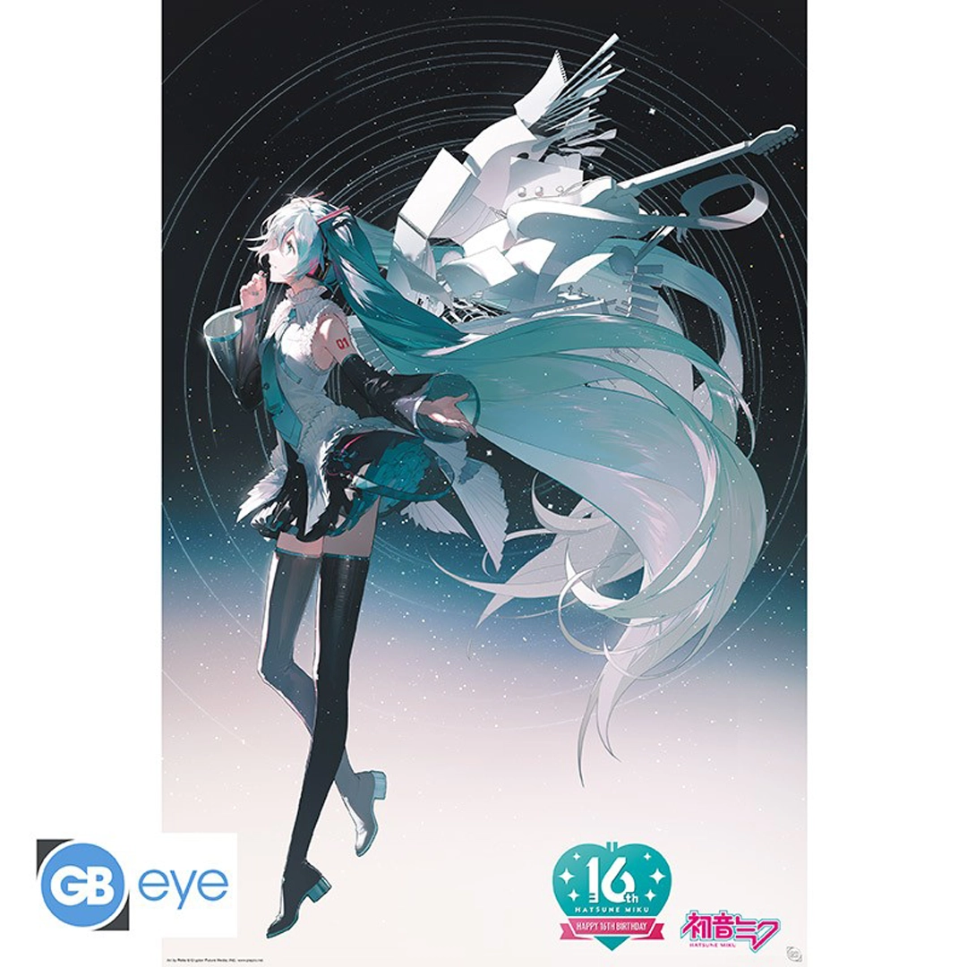 Abysse: Hatsune Miku - Maxi Poster (91,5 x 61cm) - Happy 16th Birthday Miku