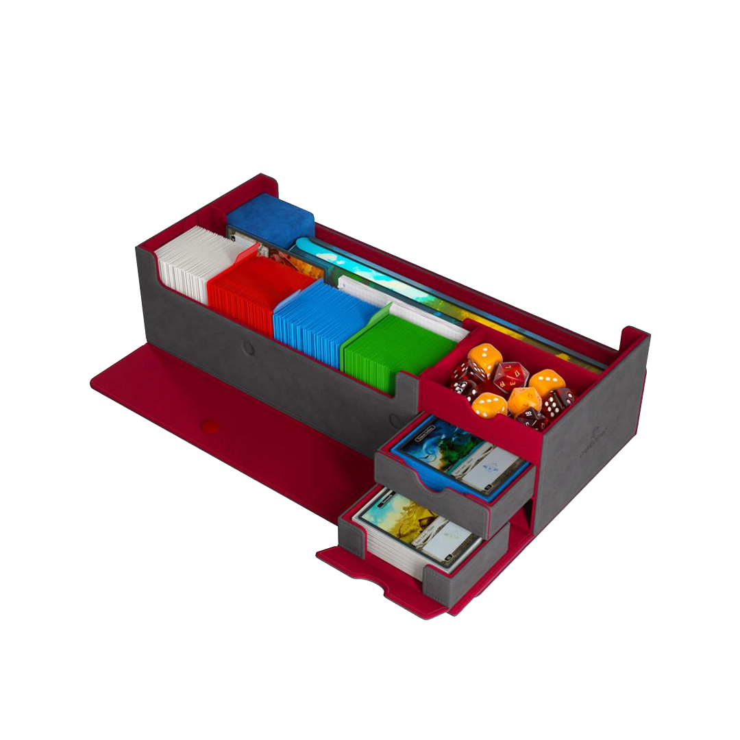 Gamegenic - Convertible Card`s Lair 1000+ Pro Stil: Grau/Rot