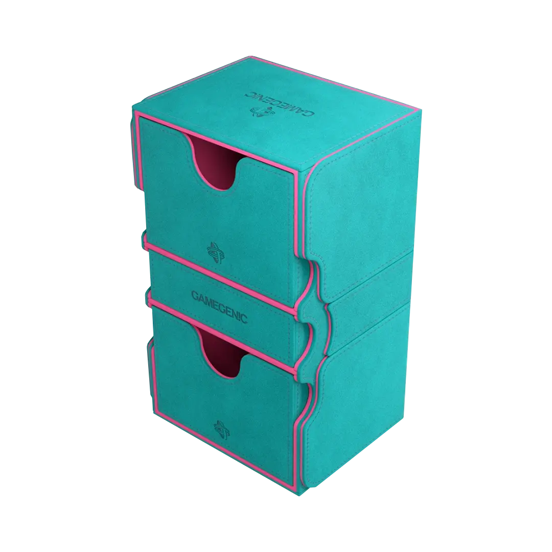 Gamegenic | Deckbox Stronghold 200+ | Teal/Pink