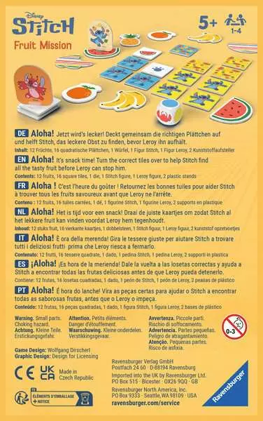 Ravensburger | Disney Stitch Fruit Mission | Reisespiel