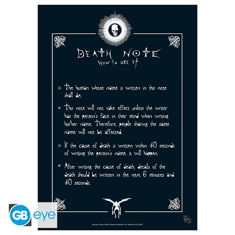 Abysse | Death Note - 9 Posters (21 x 29,7cm) - Portfolio Protagonists