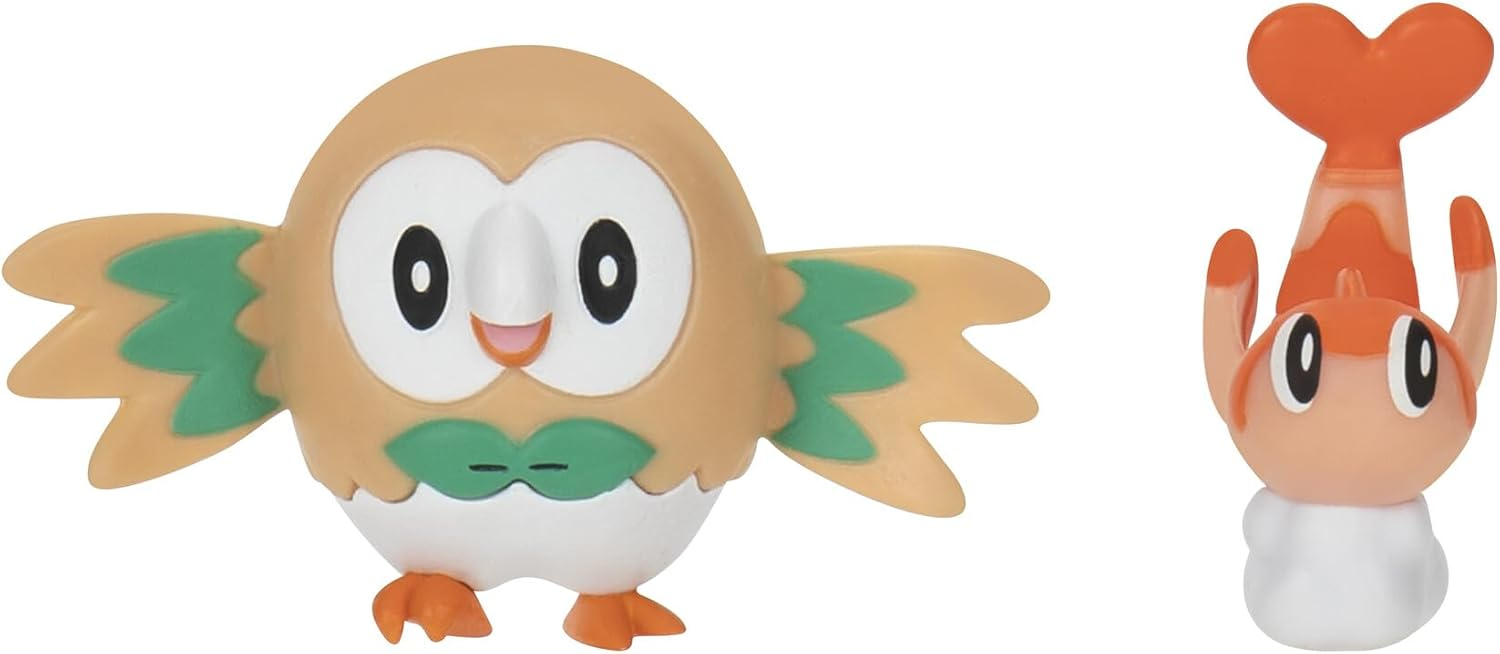 Pokémon | Battle Figure 2 Pack | Tatsugiri (Curly Form) & Rowlet