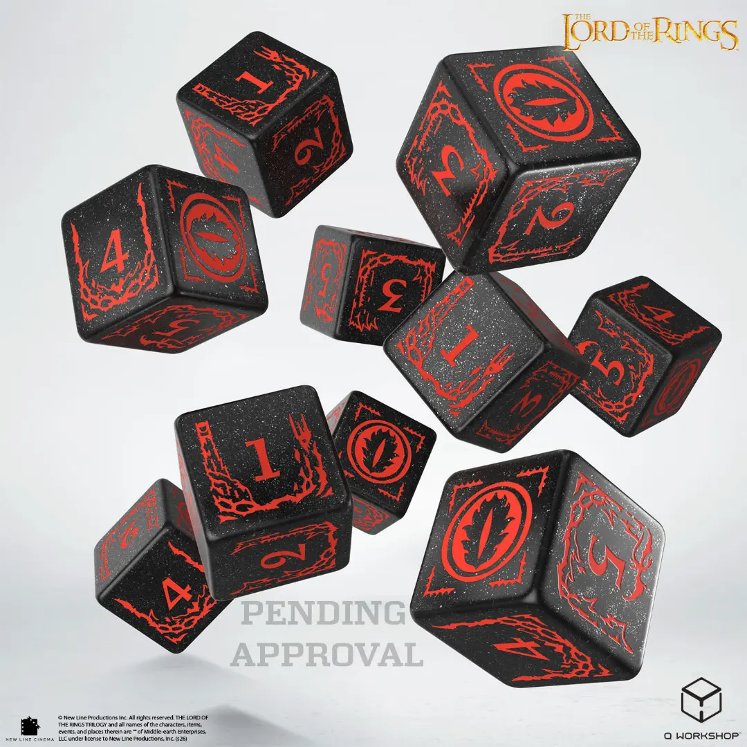Q Workshop | Mordor 10 × D6 Dice Set | The Lord of the Rings