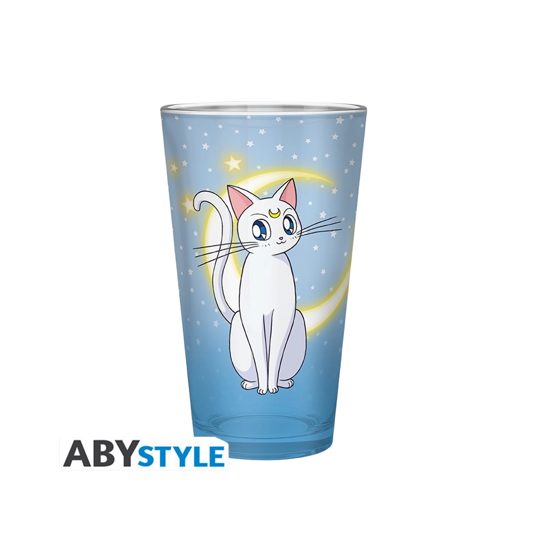 Abysse: SAILOR MOON Large Glass - Luna & Artemis 400ml