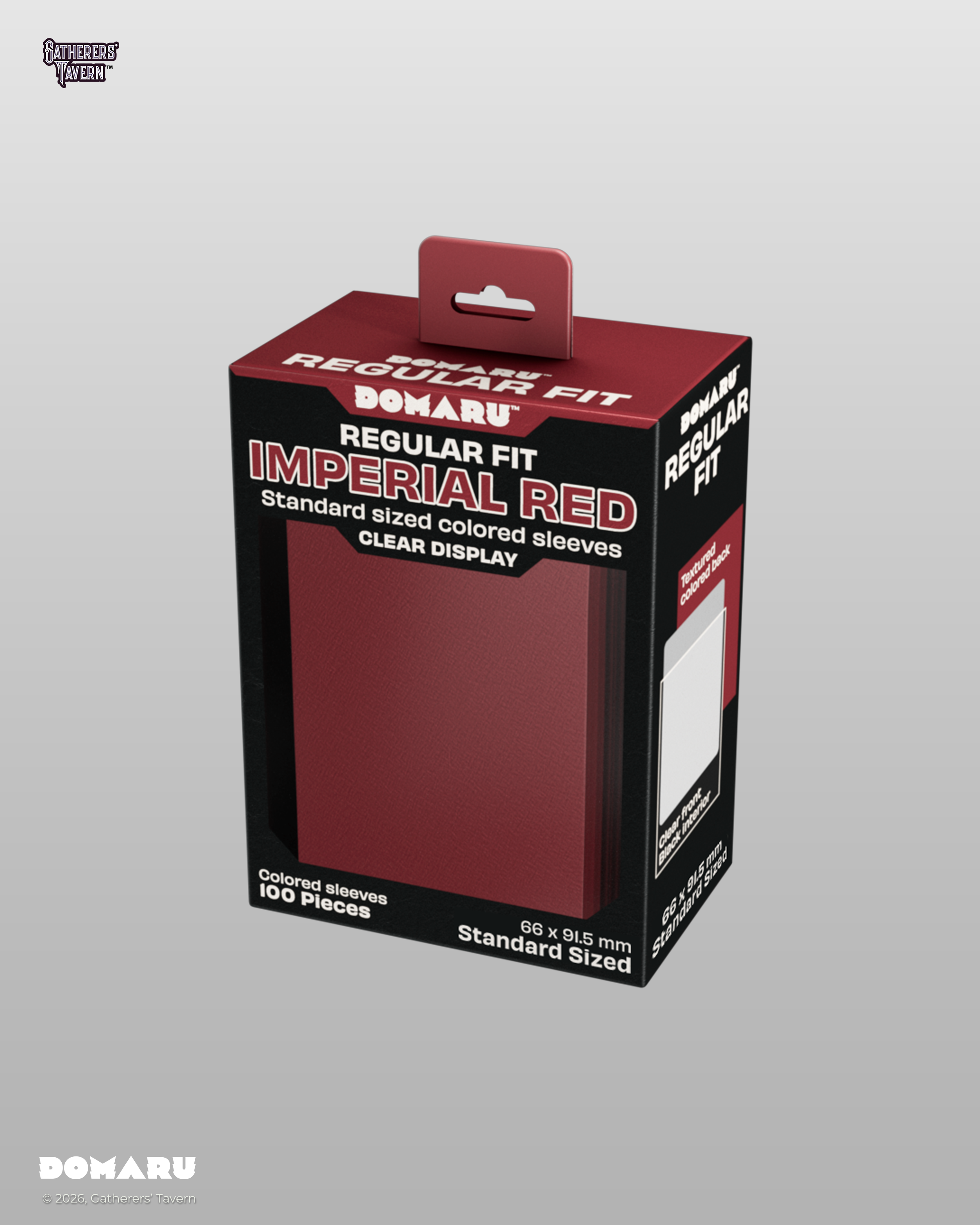 Gatherers' Tavern | Regular Fit Standard Sleeves Imperial Red | Domaru (100 Sleeves)