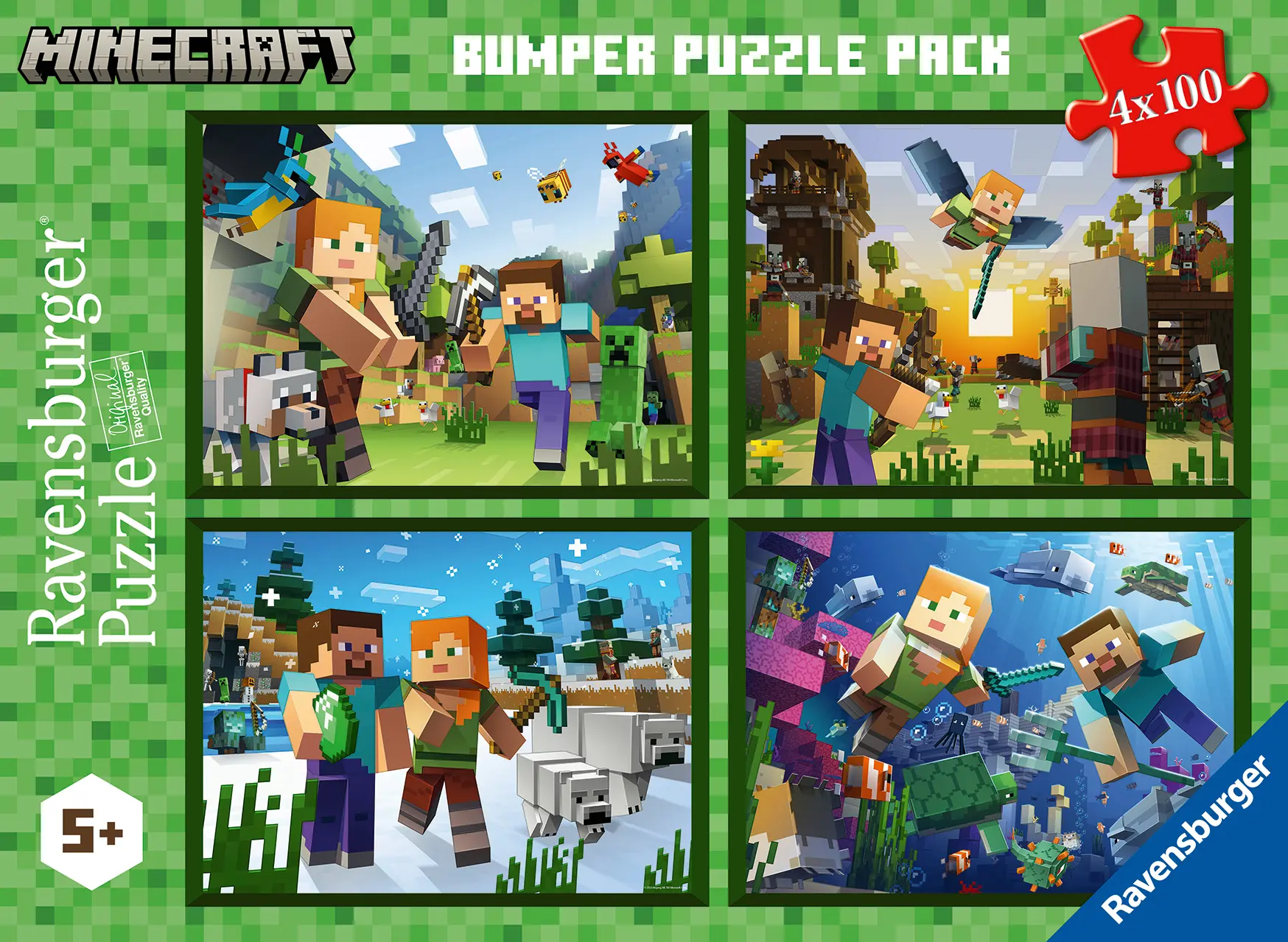 Ravensburger | Minecraft Bumper Puzzle Pack | Puzzle